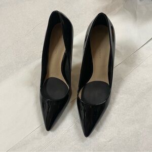 Pure navy black stilletos - patent leather